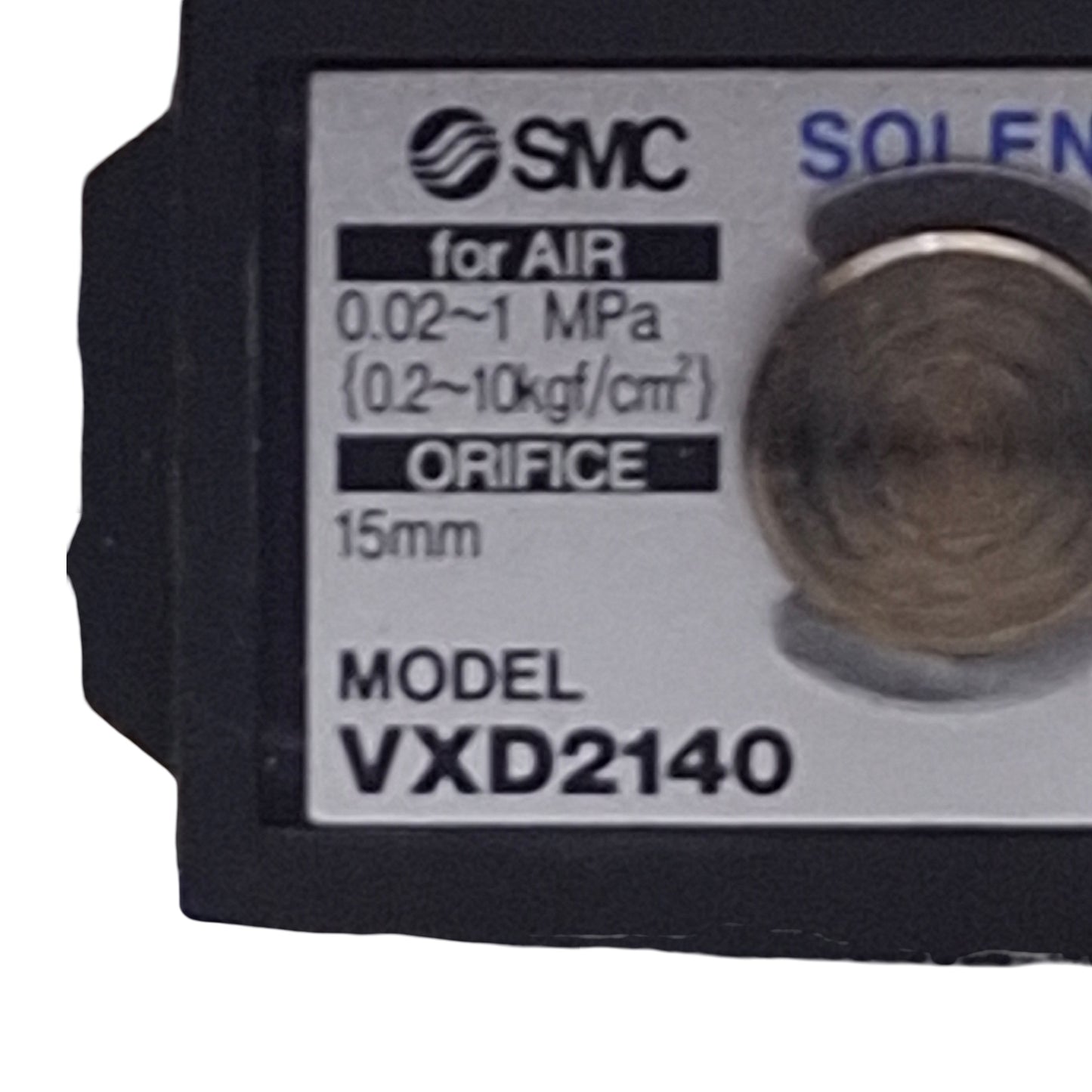 Used SMC VXD2140 Solenoid Valve 15mm Oriface, 1/2" NPT Ports,110/120VAC Coil