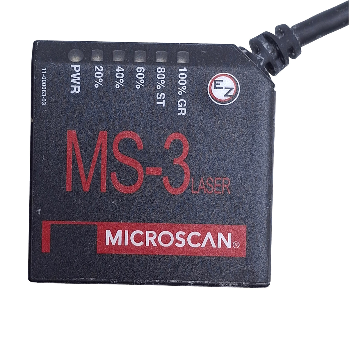 Used Microscan MS-3 Compact Laser Barcode Scanner 5VDC 2 Watts RS-232, RS-422/485