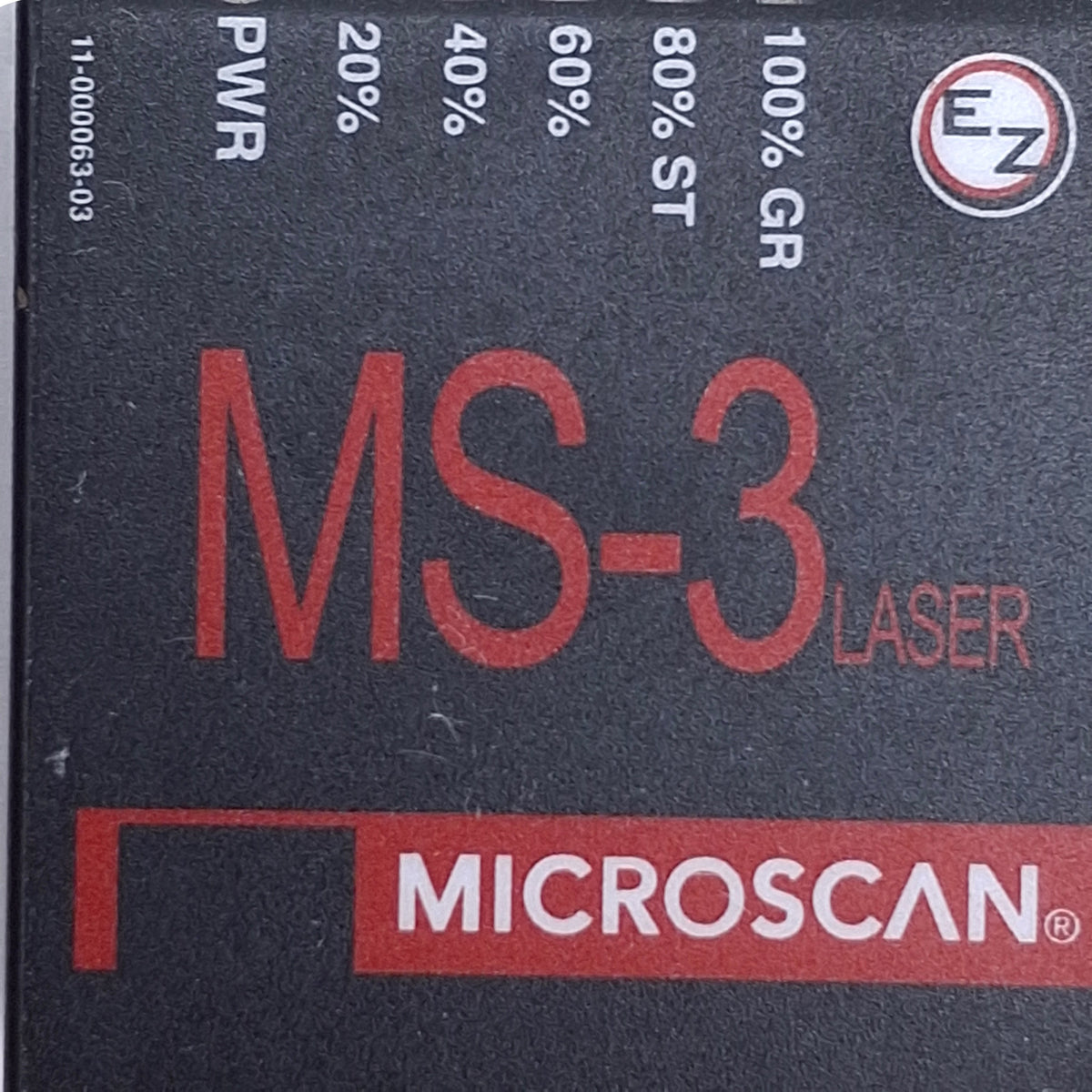 Used Microscan MS-3 Compact Laser Barcode Scanner 5VDC 2 Watts RS-232, RS-422/485