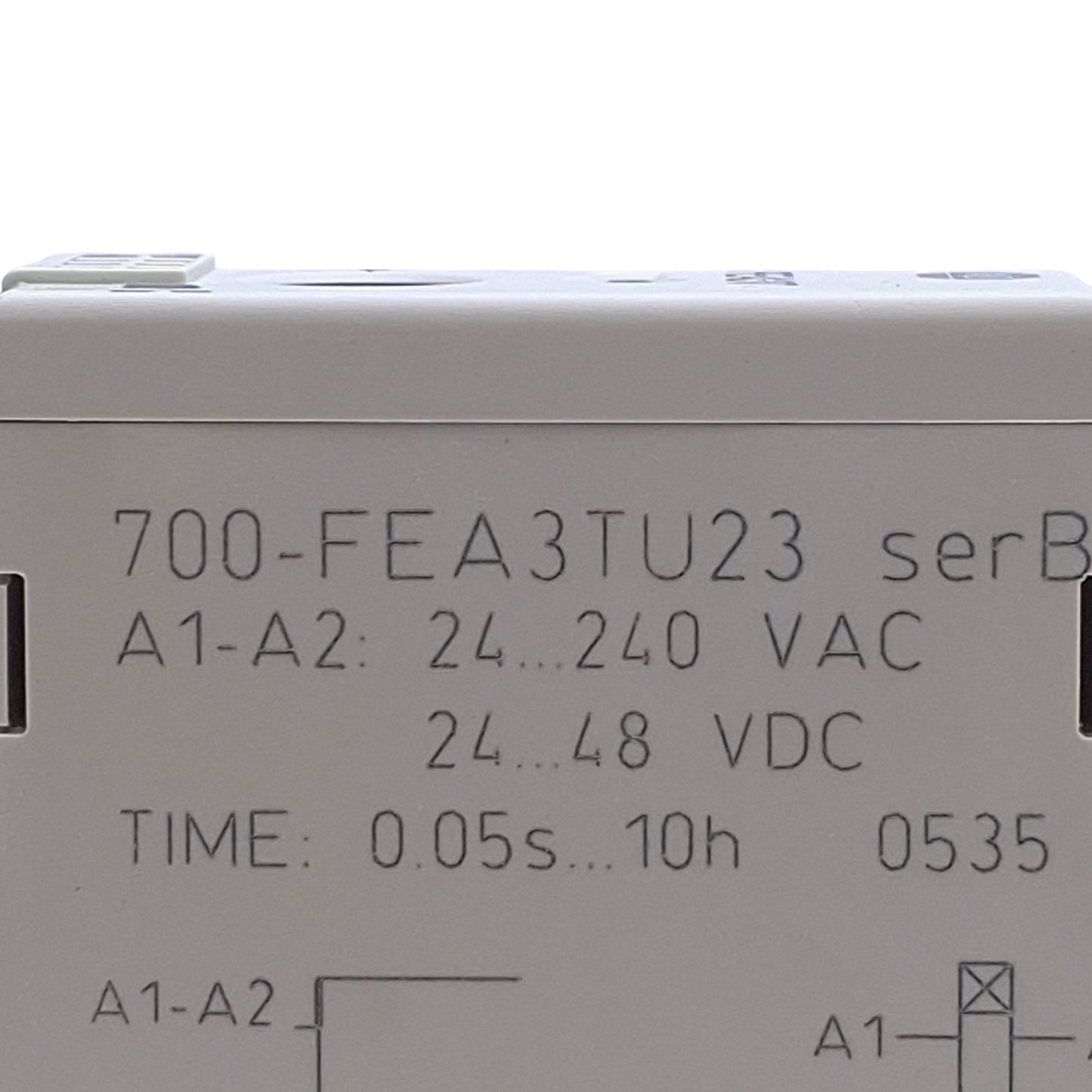 Used Allen Bradley 700-FEA3TU23 On-Delay Timing Relay, 0.05s-10h, 24-240VAC 24-48VDC