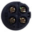 Used IDEC HW1E-TV4F02QD-R-24V E-Stop Pushbutton, Turn Reset, Illuminated, 2NC Unibody