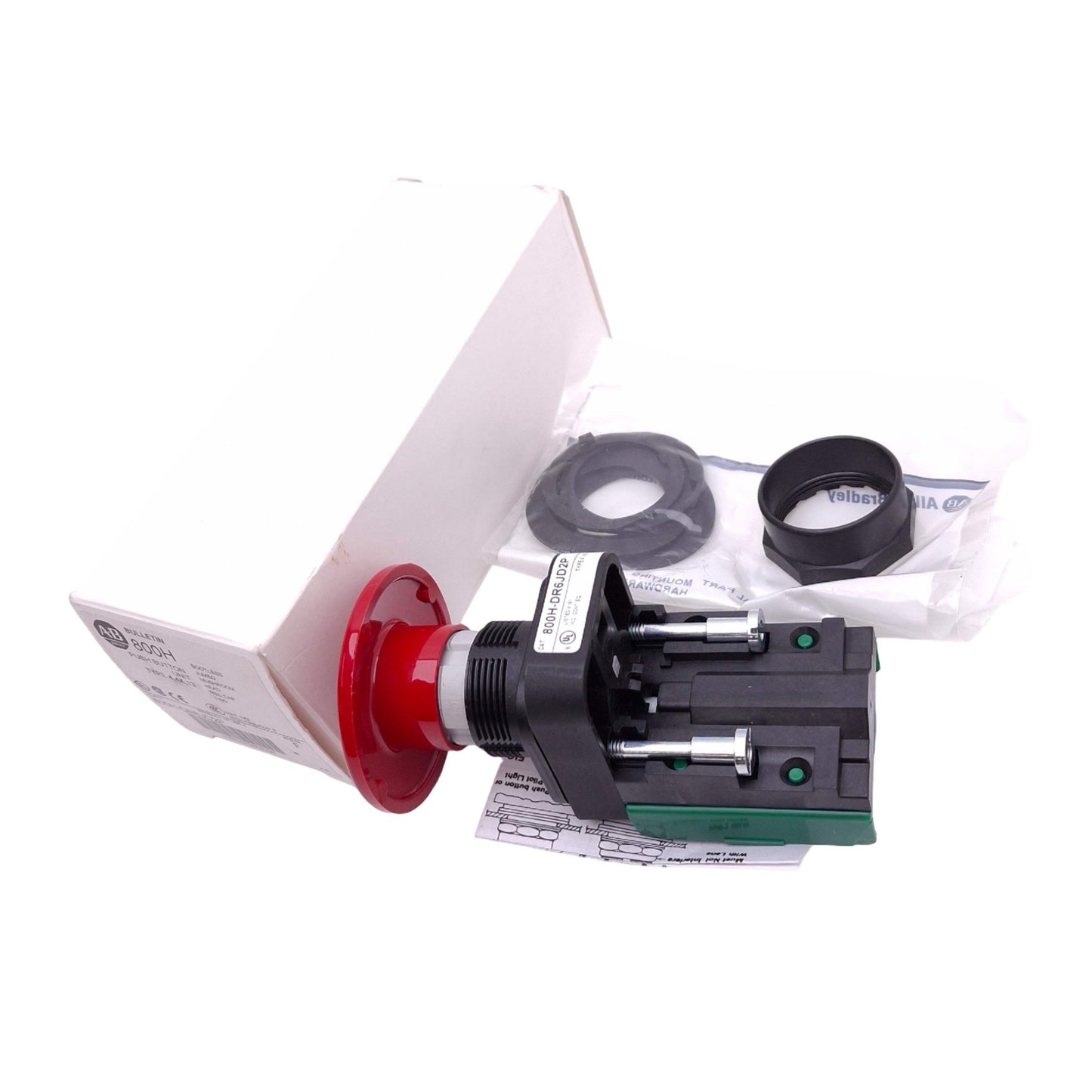 New Allen Bradley 800H-DR6JD2P Momentary Push Button, ø30mm, 1NC, 600VAC Max