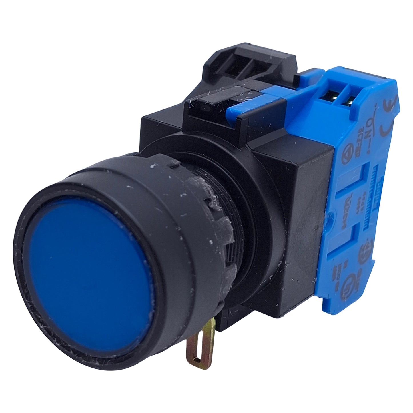 Used IDEC HW1L-M1P10Q4S Momentary Illuminated Blue Push Button ø22mm, 600V 10A, 1NO