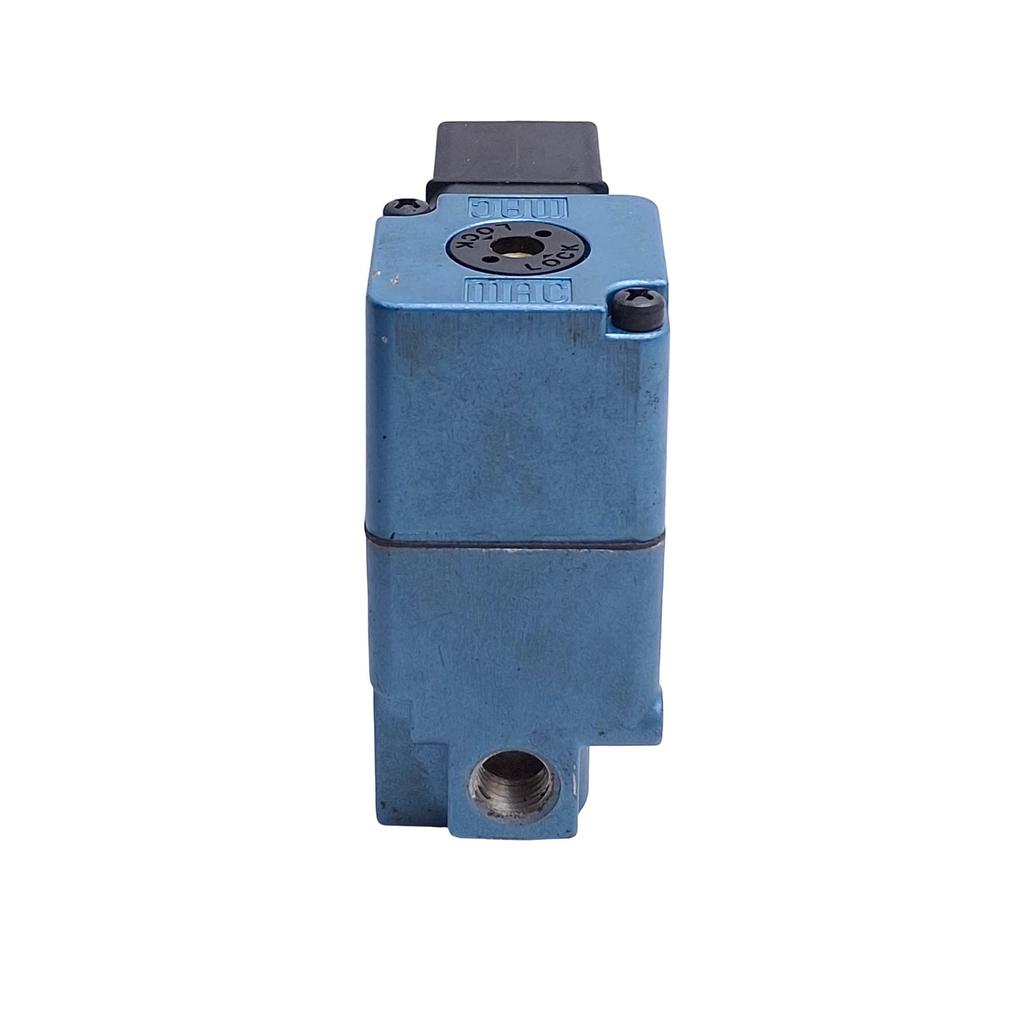 Used Mac Valves 225B-111JC Solenoid Valve, 1/4in NPTF, 110/120VAC & 24VDC Coil