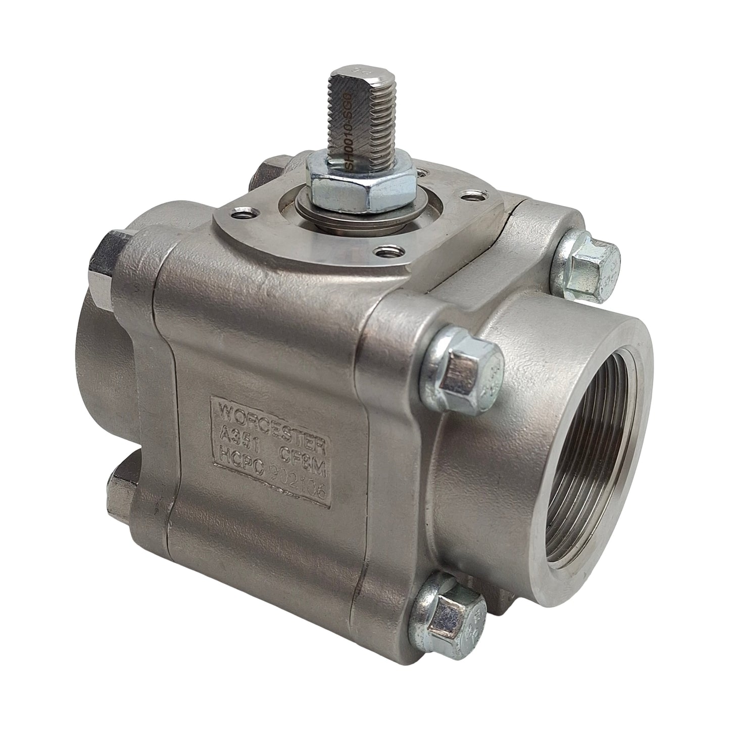 Used Flowserve Worcester 446666TTSE Ball Valve, 1-1/2in NPT, 1000psi *No Lever*