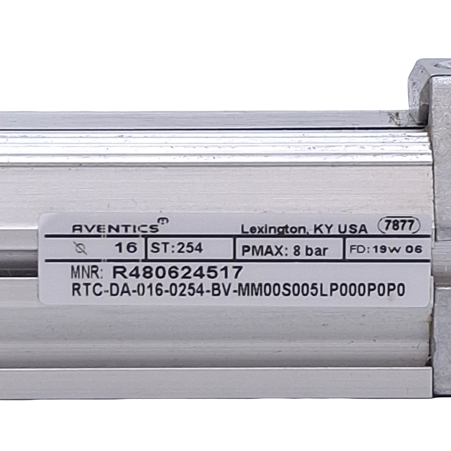 Used Aventics RTC-DA-016-0254-BV-MM00S005LP000P0P0 Rodless Cylinder 16mm Bore