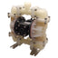 Used Sandpiper S07B1P1PPNS000 Air Operated Double Diaphragm Pump, 23gpm, 100psi
