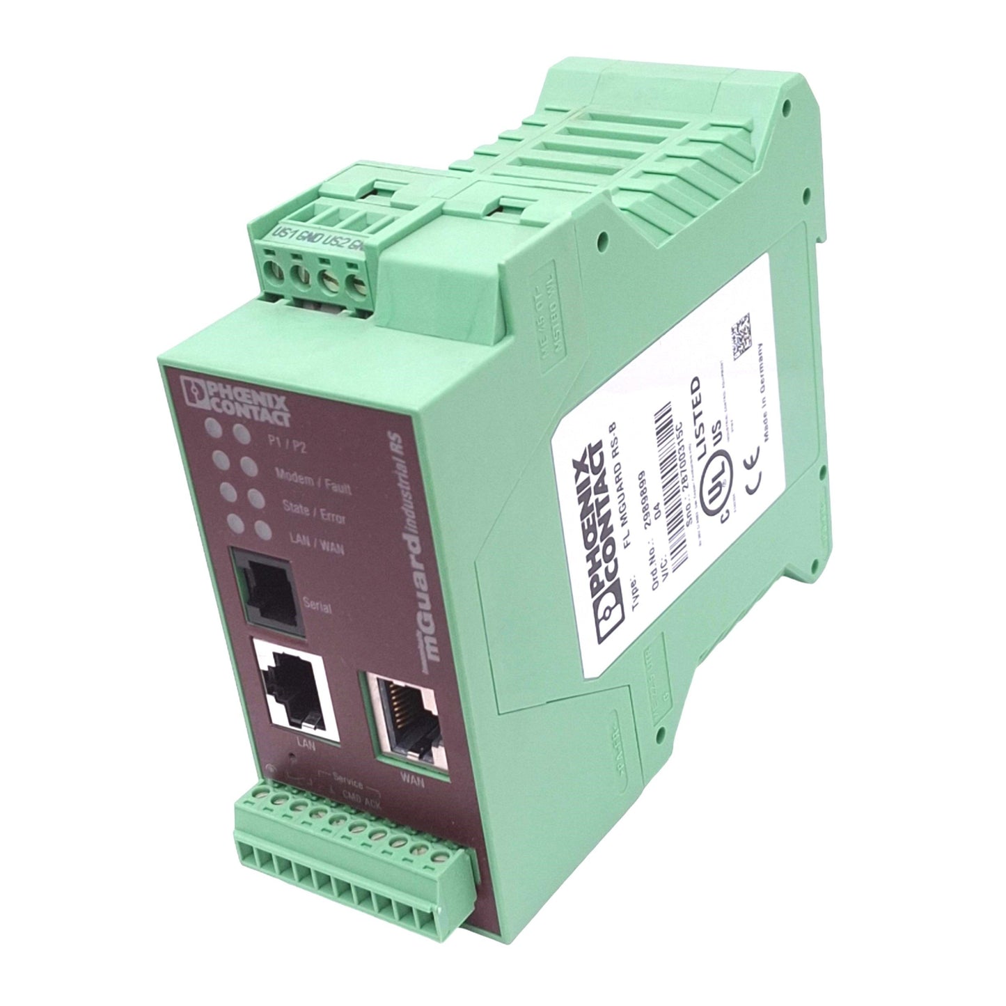 Used Phoenix Contact 2989899 FL MGUARD RS-B Ethernet Router, 2-Port RJ45, 24VDC