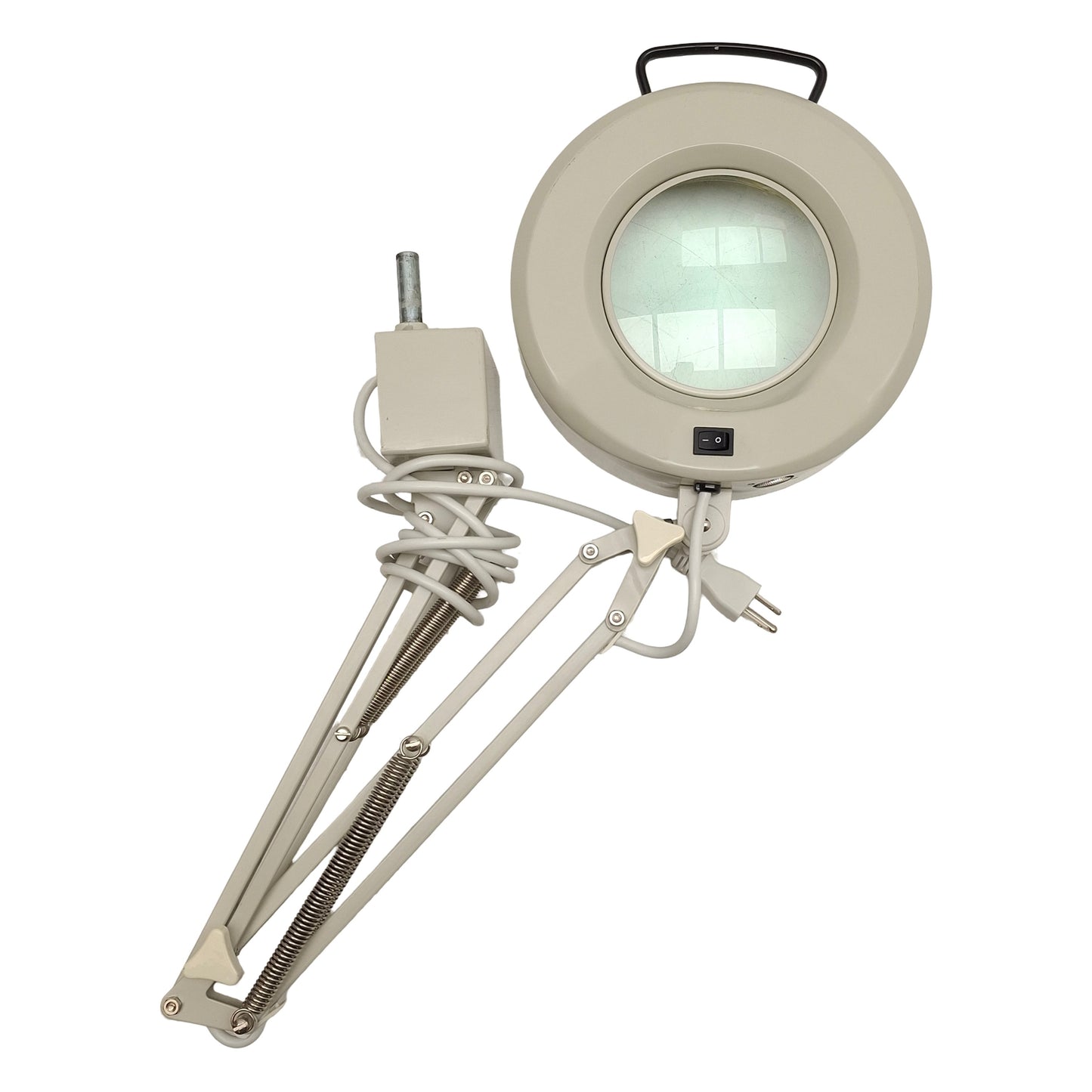 Used Luxo SL-114 IFM Magnifier, 45in Arm, 3 Diopter, 120VAC 5A 22W *No Clamp*