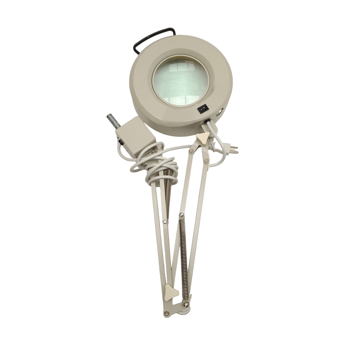 Used Luxo SL-114 IFM Magnifier, 45in Arm, 3 Diopter, 120VAC 5A 22W *No Clamp*
