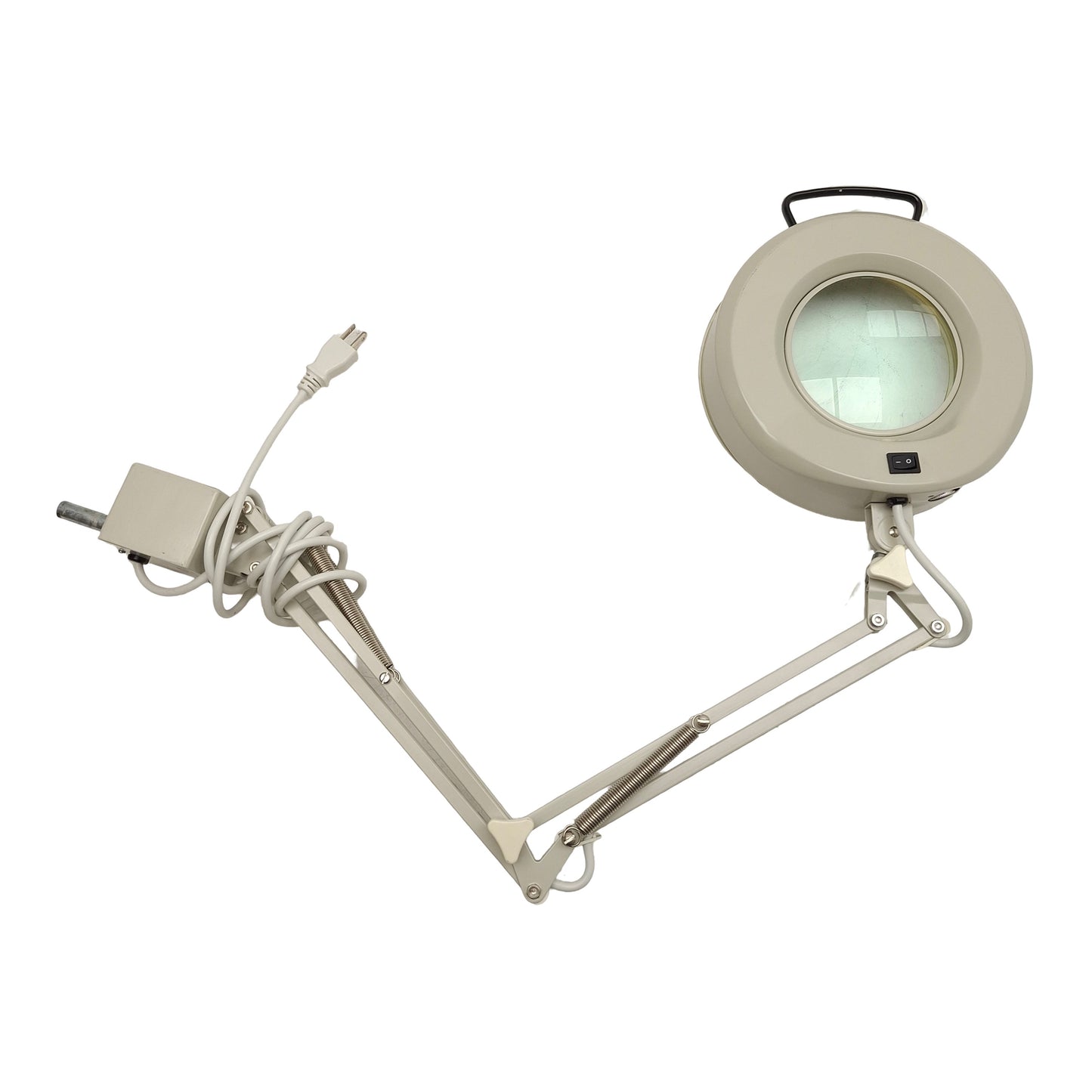 Used Luxo SL-114 IFM Magnifier, 45in Arm, 3 Diopter, 120VAC 5A 22W *No Clamp*