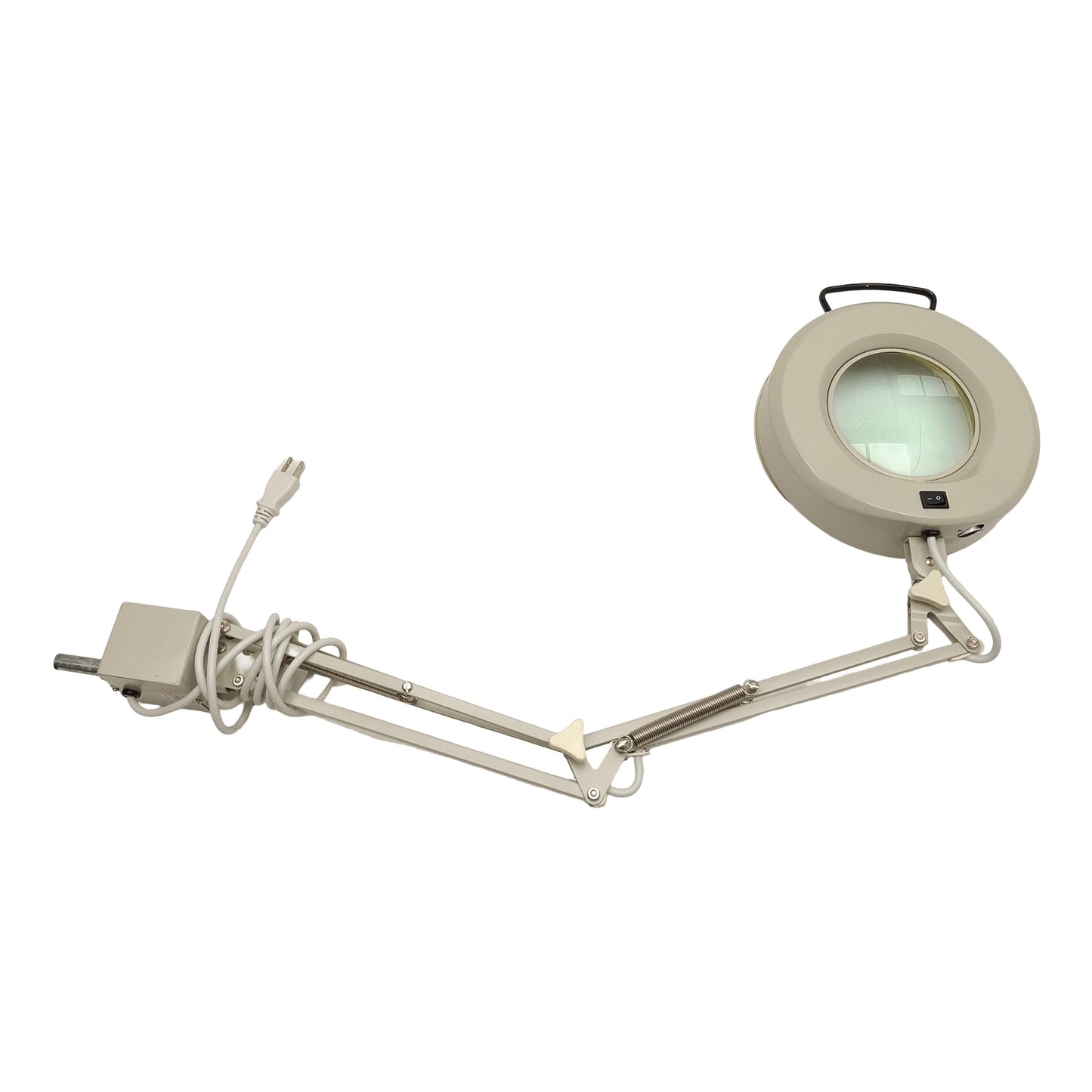 Used Luxo SL-114 IFM Magnifier, 45in Arm, 3 Diopter, 120VAC 5A 22W *No Clamp*