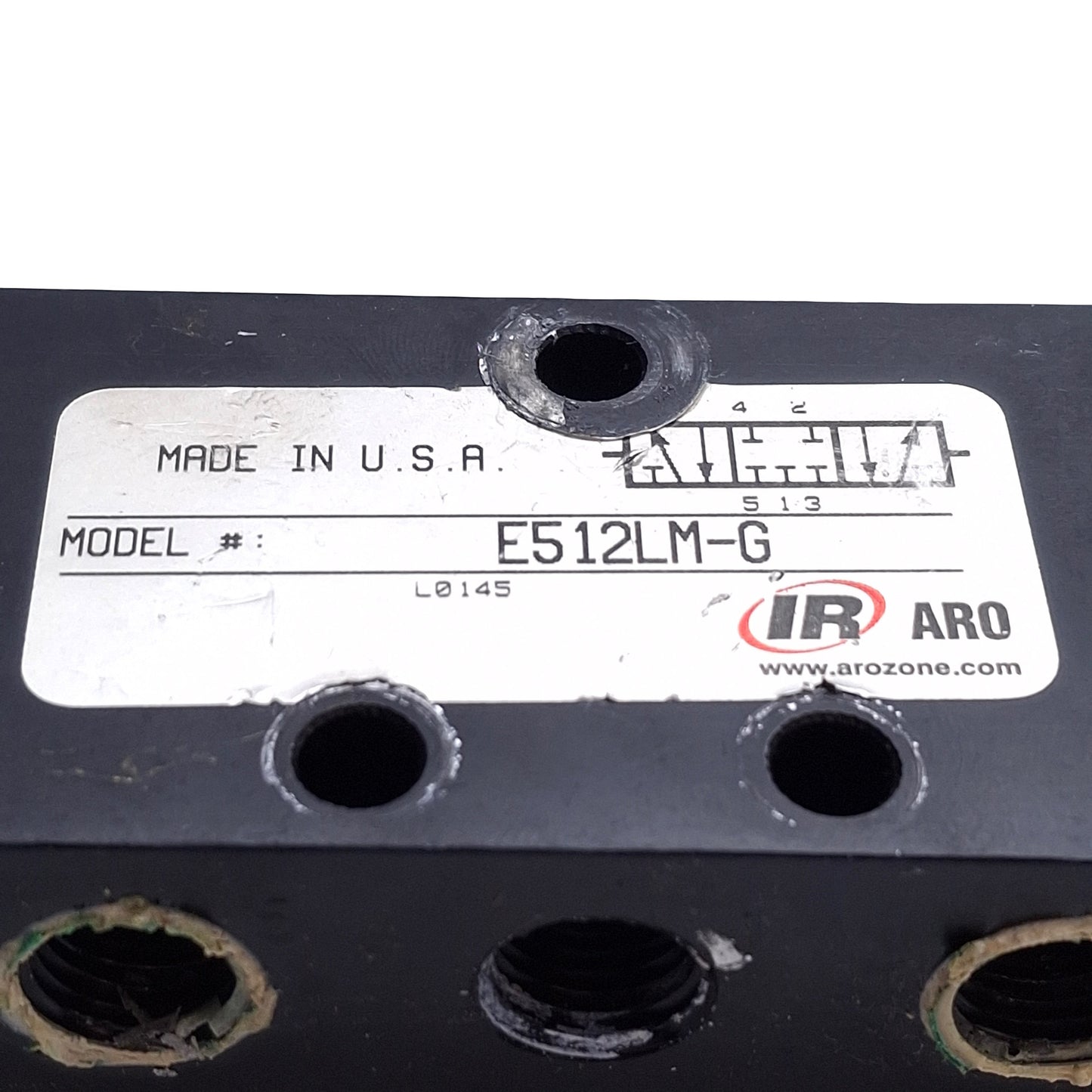 Used Ingersoll Rand E512LM-G Manual Pneumatic Valve 3 Pos 4 Way Momentary & Detent