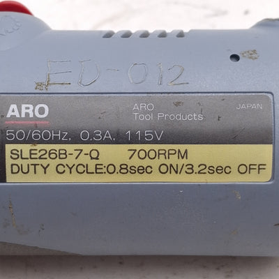 Used ARO SLE26B-7-Q Push to Start Electric Screwdriver, 26in-lb, 700rpm *Connector*