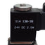 Used ARO Fluid M812SS-012-D-G Solenoid Valve, 2-Position, 1/8in NPTF, 24VDC Coil