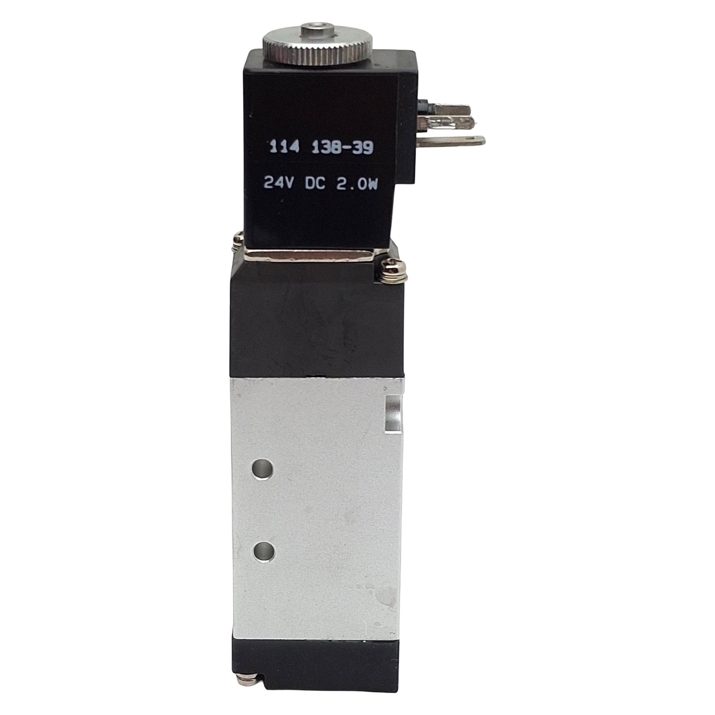 Used ARO Fluid M812SS-024-D-G Solenoid Valve, 2-Position, 1/8in NPTF, 24VDC Coil