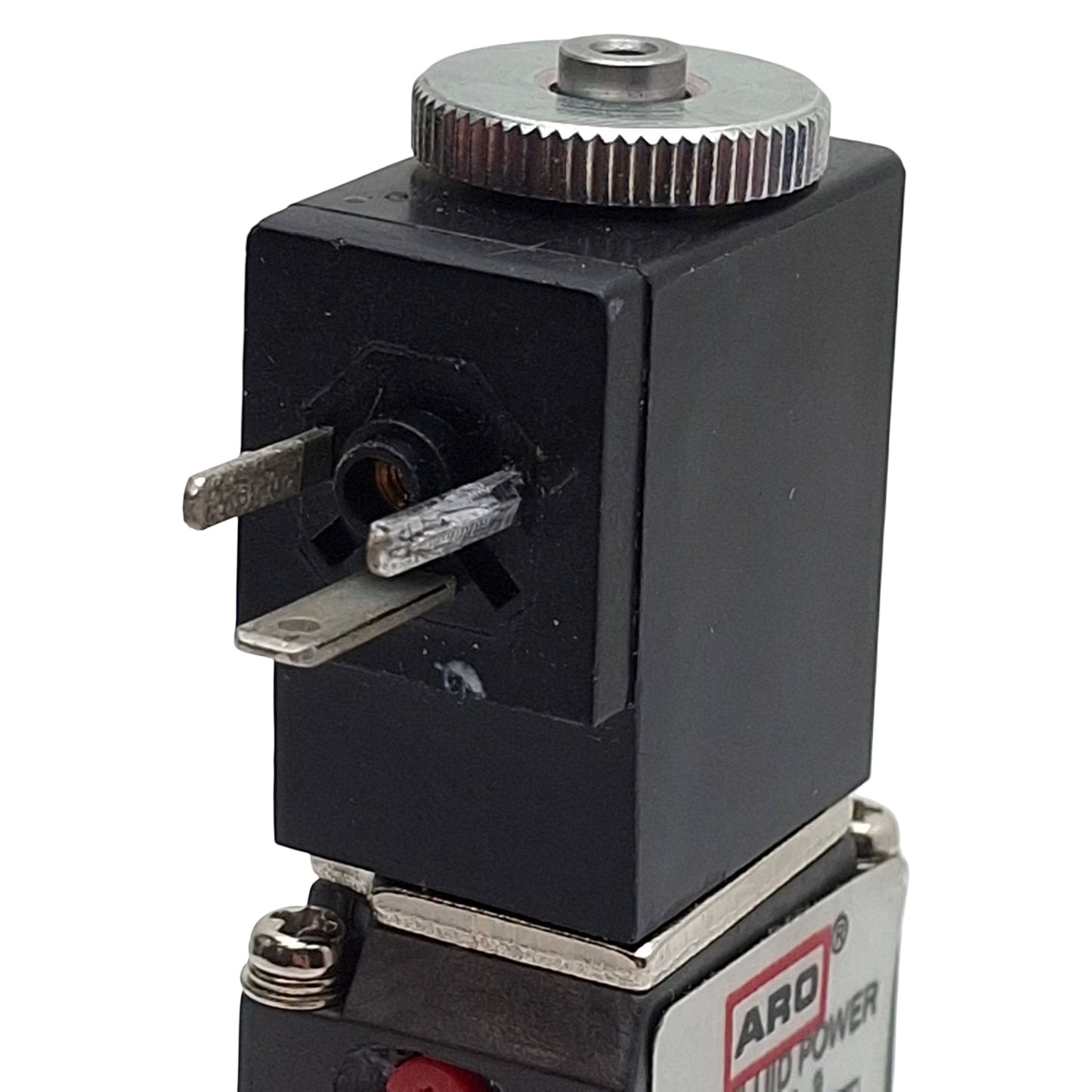 Used ARO Fluid M812SS-024-D-G Solenoid Valve, 2-Position, 1/8in NPTF, 24VDC Coil