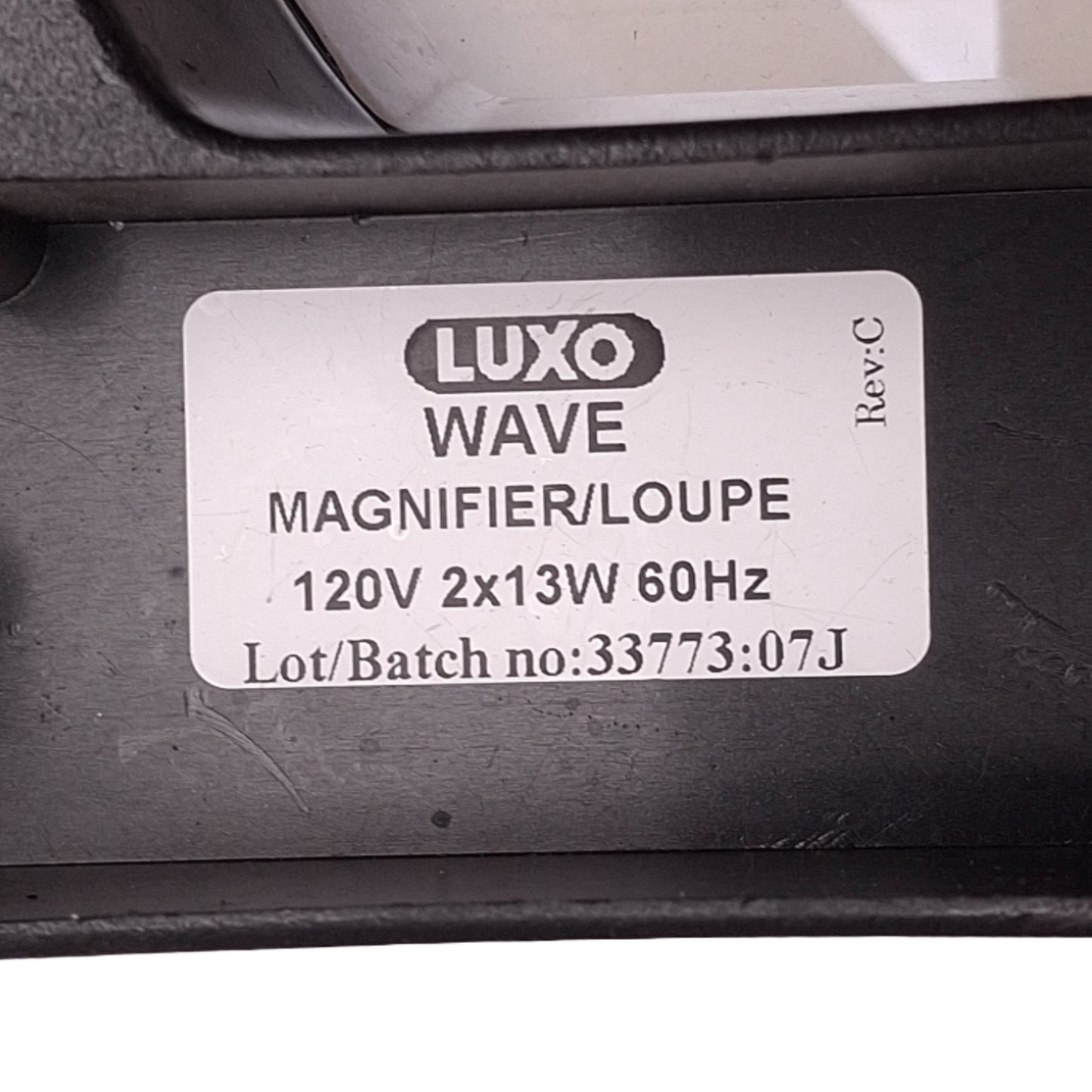 Used Luxo Wave 2x13W ESD Fluorescent Magnifier Loupe, 3.5Diopter, 120VAC, *NO CLAMP*