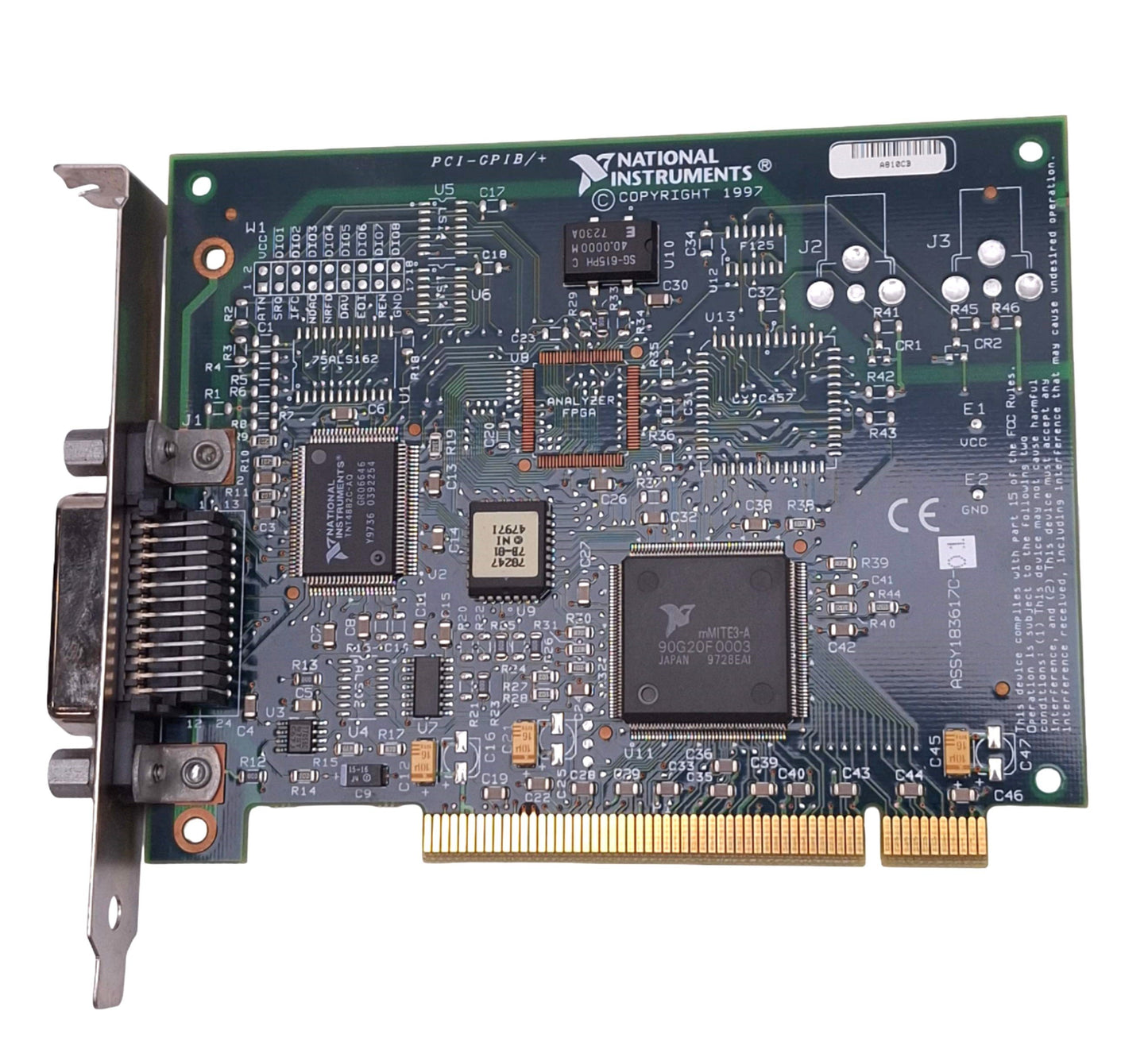 Used National Instruments PCI-GPIB 183619B-01 Interface Card, IEEE 488, PCI