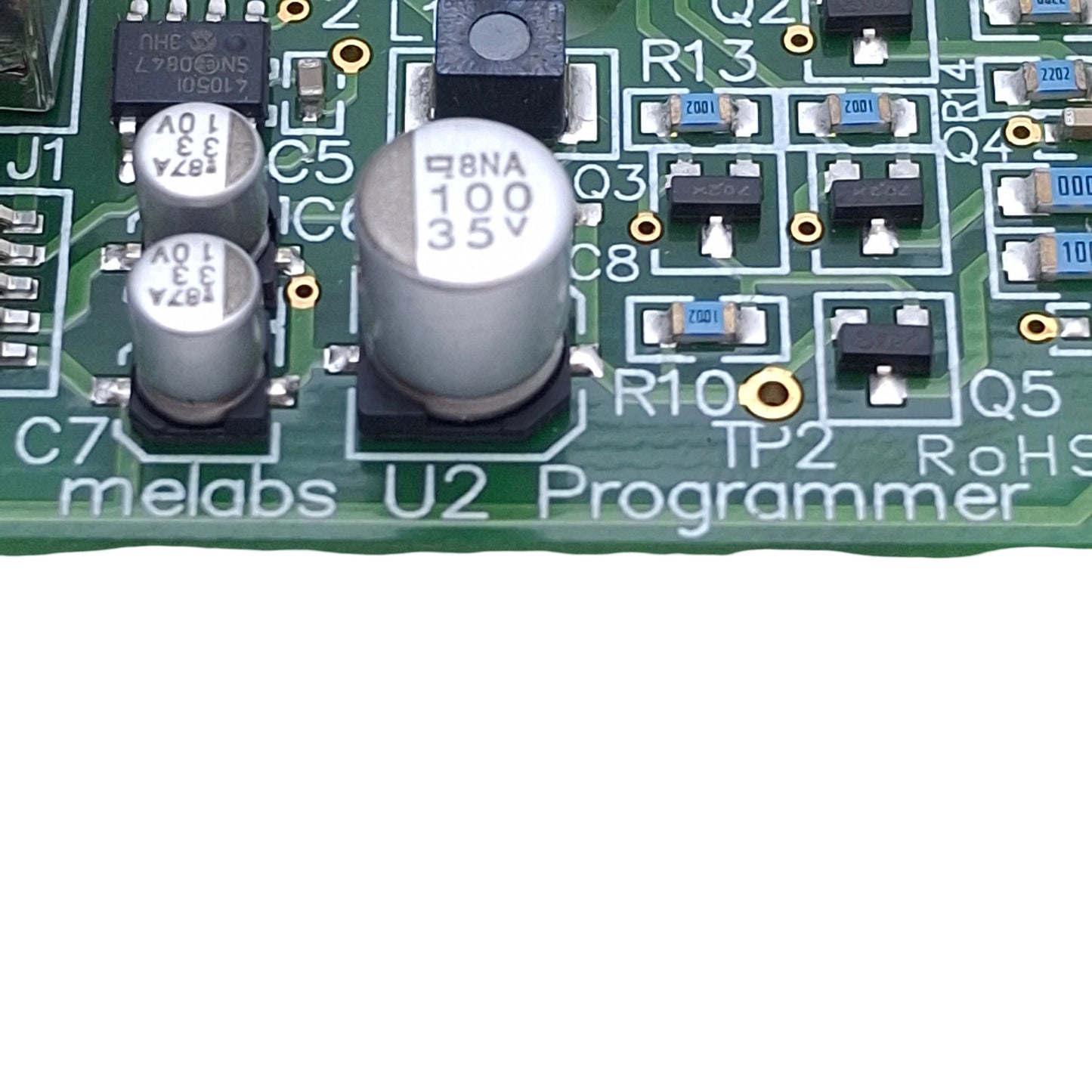 Used Melabs U2 Programmer Board USB Type B 10-Pin Header, Compatible Windows 7/10/11