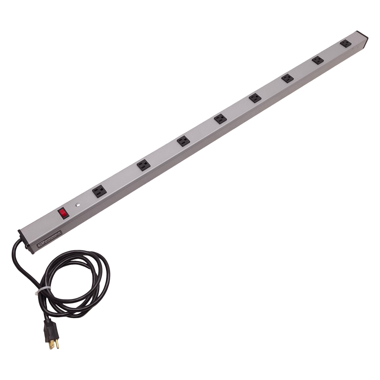 Used Wiremold UL401BC Power Strip 8-Outlets, 48" Length, 15A 120VAC 60Hz, 6' Cord