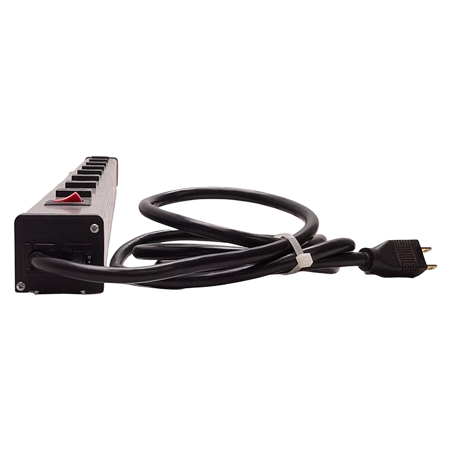 Used Wiremold UL401BC Power Strip 8-Outlets, 48" Length, 15A 120VAC 60Hz, 6' Cord