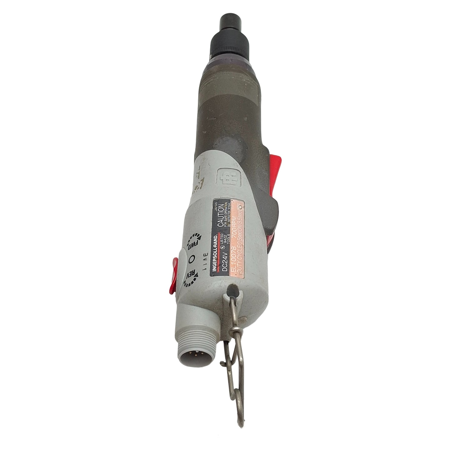 Used Ingersoll Rand EL1007B Electric Screwdriver, 24VDC, 0.03 to 1.2Nm, 500-700RPM