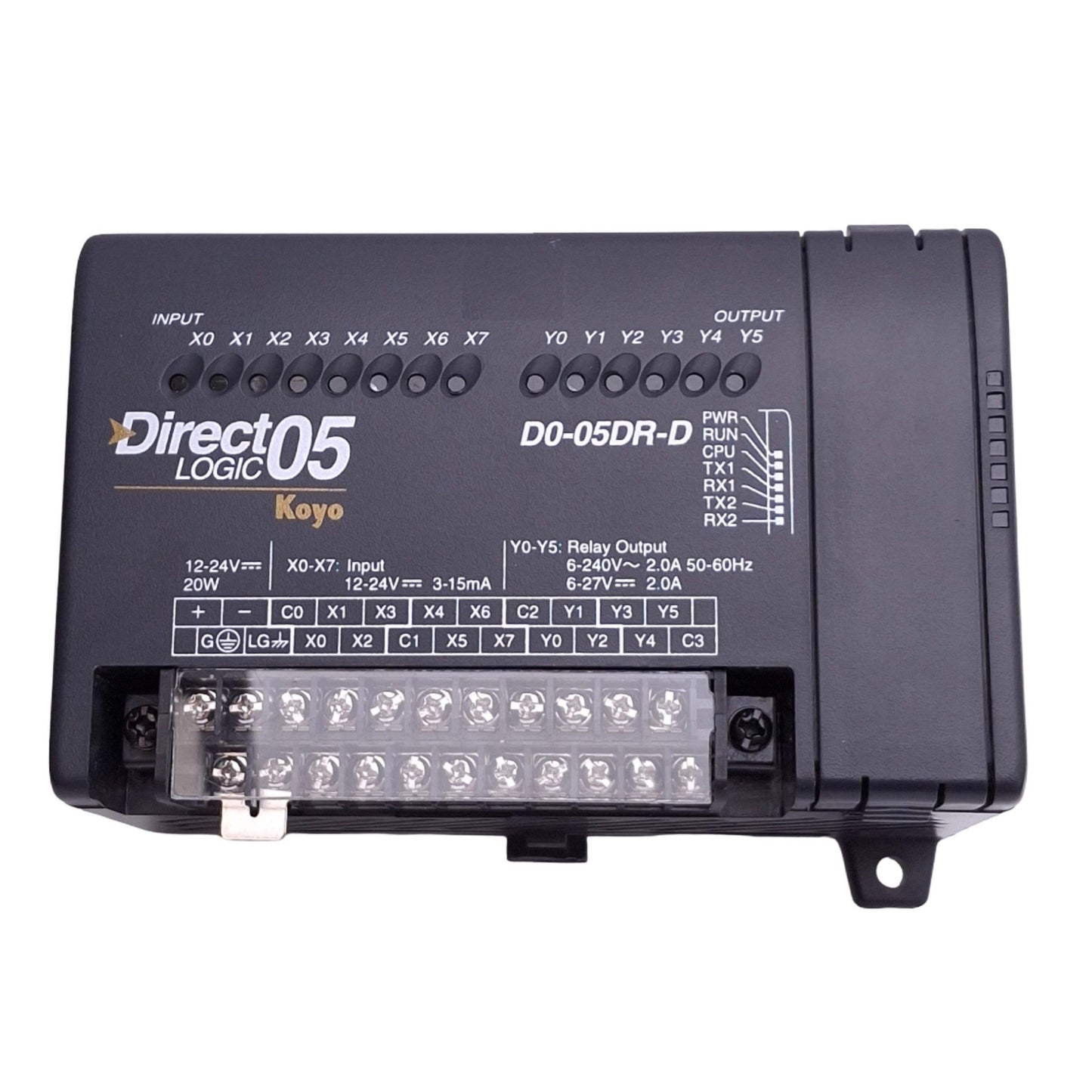 Used AutomationDirect D0-05DR-D Koyo DirectLOGIC 05 Controller, 8-In 6-Out, 12-24VDC