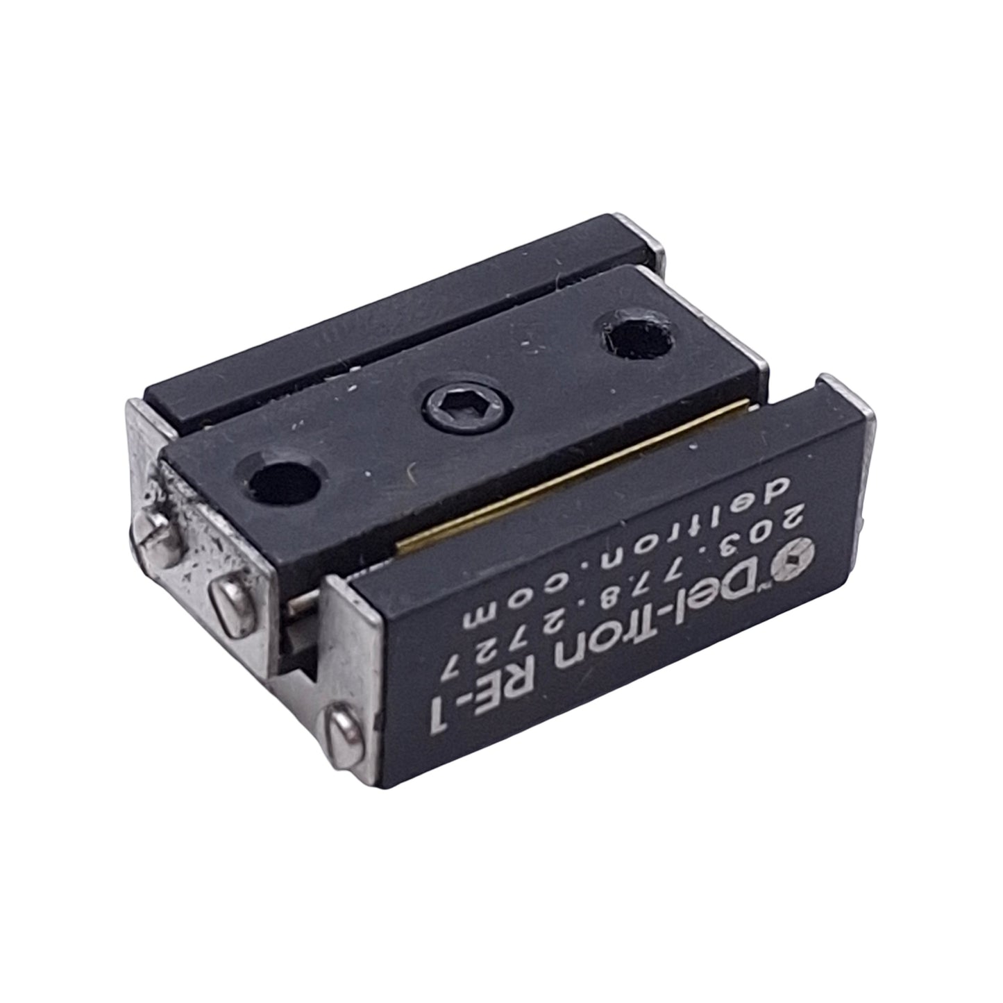 Used Del-Tron RE-1 Crossed Roller Linear Slide, Travel: 0.5", 1.06" x 0.75" x 0.41"
