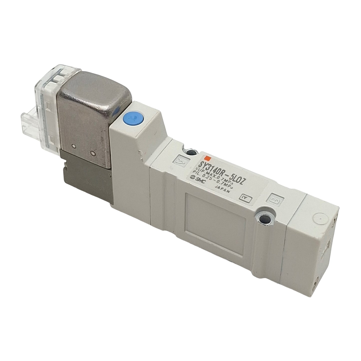 Used SMC SY3140R-5LOZ Solenoid Valve, 2-Pos 5-Port, 0.7MPa Max, 24VDC Coil