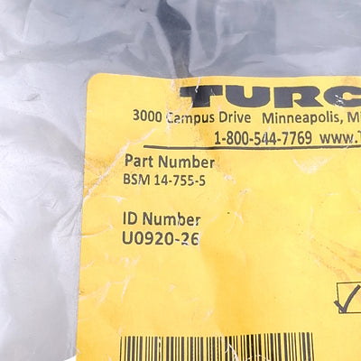 New Turck BSM 14-755-5 Cordset 30VAC/VDC 3A, 5.5m (18ft) 14 Pin M16 Versafast Male