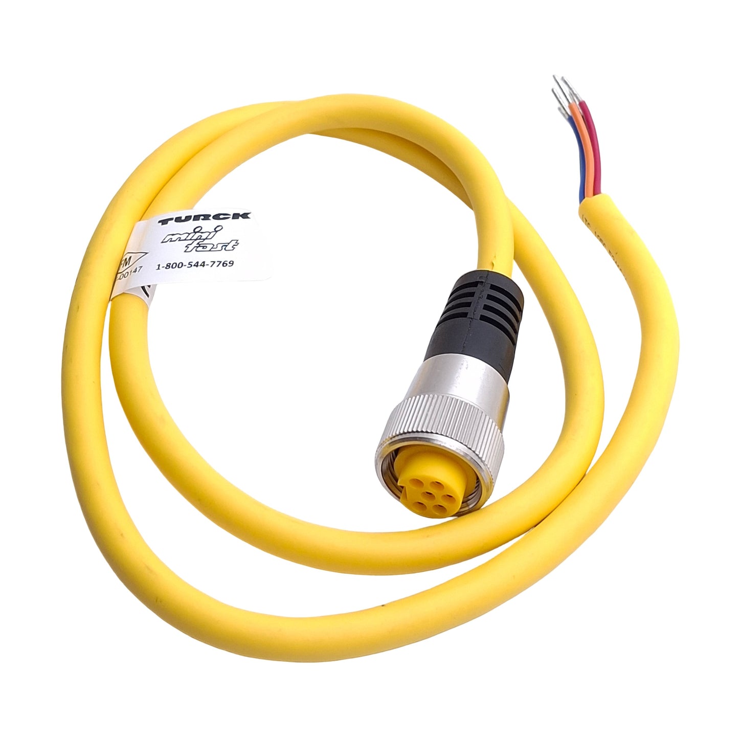 New Turck P-RKV 63-030-1M Cordset 6 Pin 7/8" -16 UN, Straight, Female 600VAC, 8A