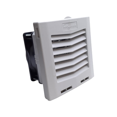 New – Open box Hoffman HF0524414 nVent Enclosure Filter Fan 24VDC, 35CFM, 5in x 5in