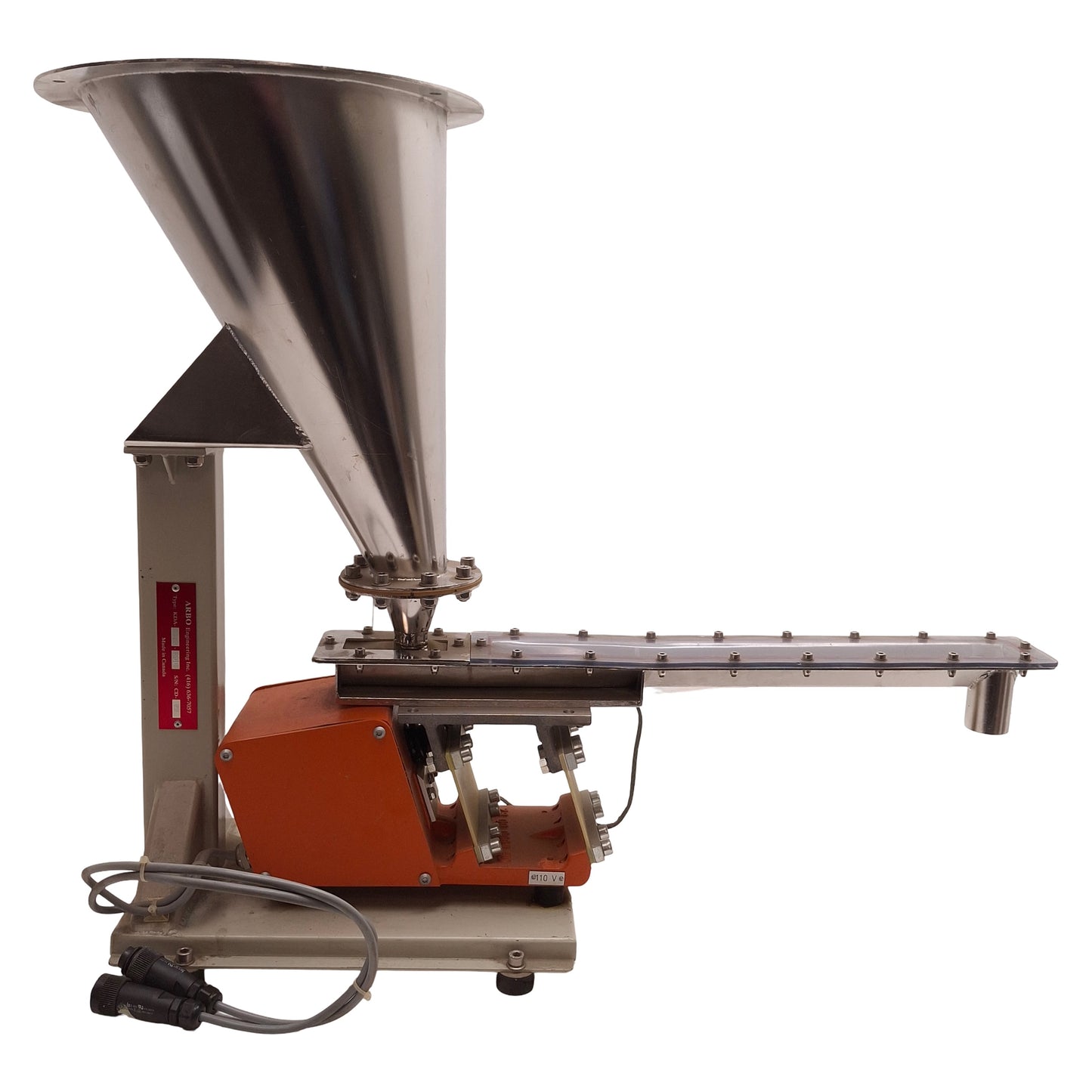 Used Arbo Engineering KDA-VV-80D Volumetric Feeder 0.64³ Hopper, 15ft³/hr Feedrate