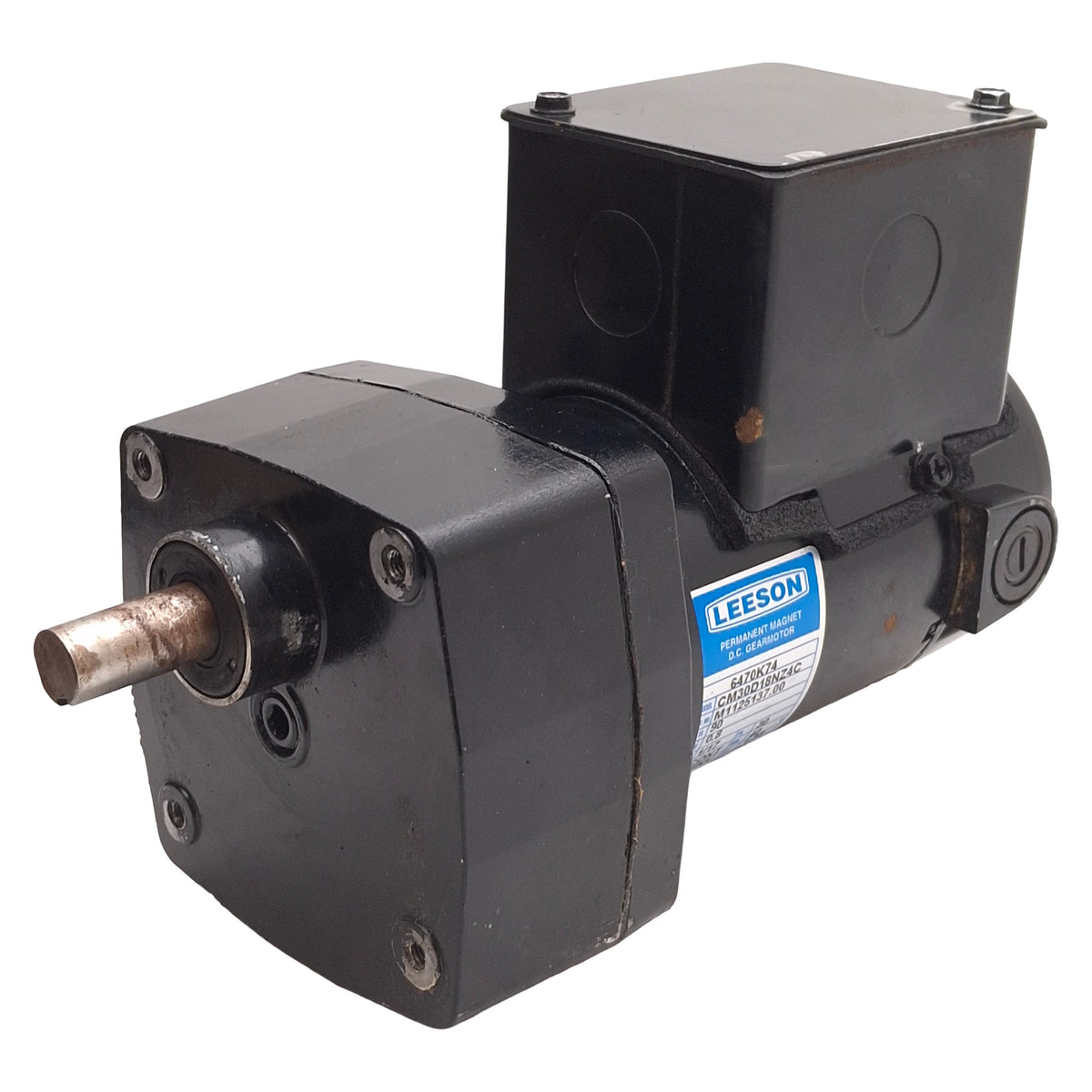 Used Leeson CM30D18NZ4C M1125137.00 Gearmotor, 12:1, 1/17HP, 24lb-in, 150rpm, 90VDC