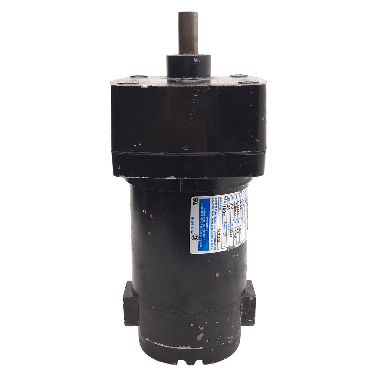 Used Leeson M1125137.00 CM30D18NZ4C Gearmotor, 12:1, 1/17HP, 24lb-in, 150rpm, 90VDC