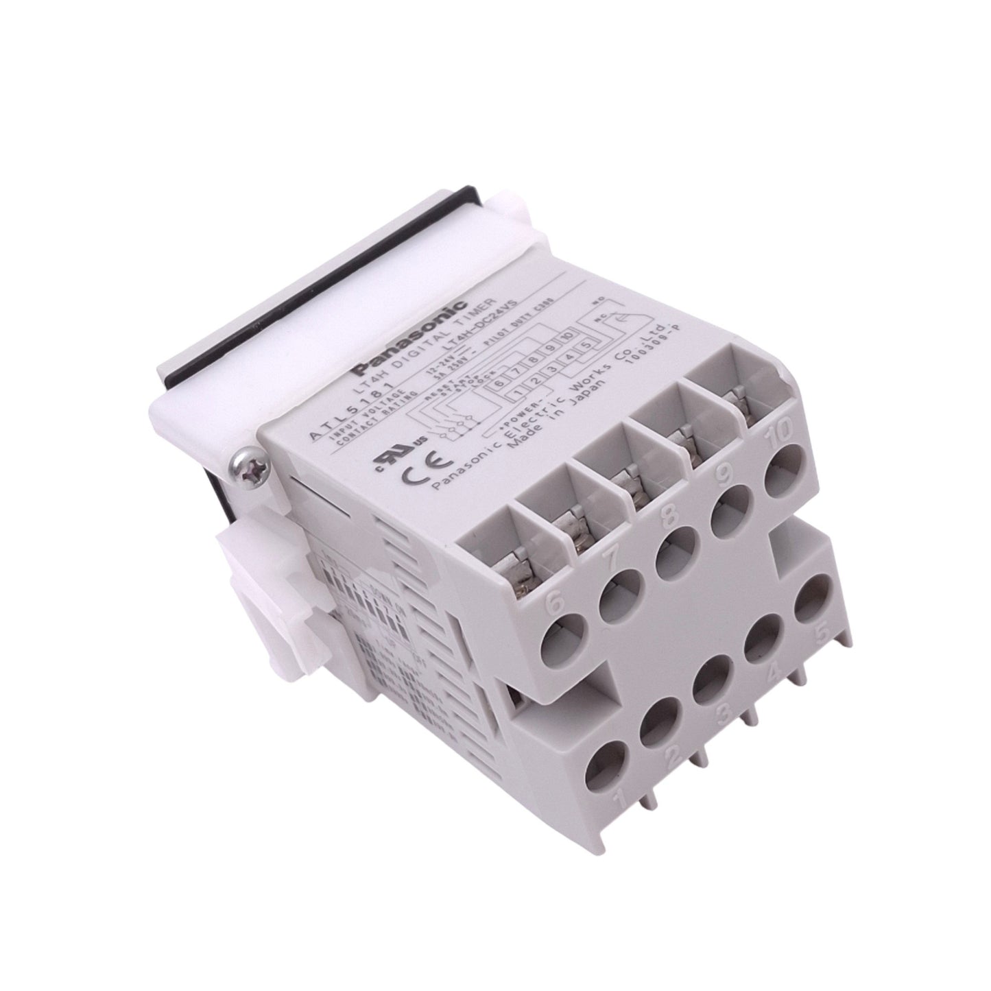 Used Panasonic LT4H-DC24VS Digital Timer Delay Relay, SPDT, 0.001s-999.9h, 24VDC Coil