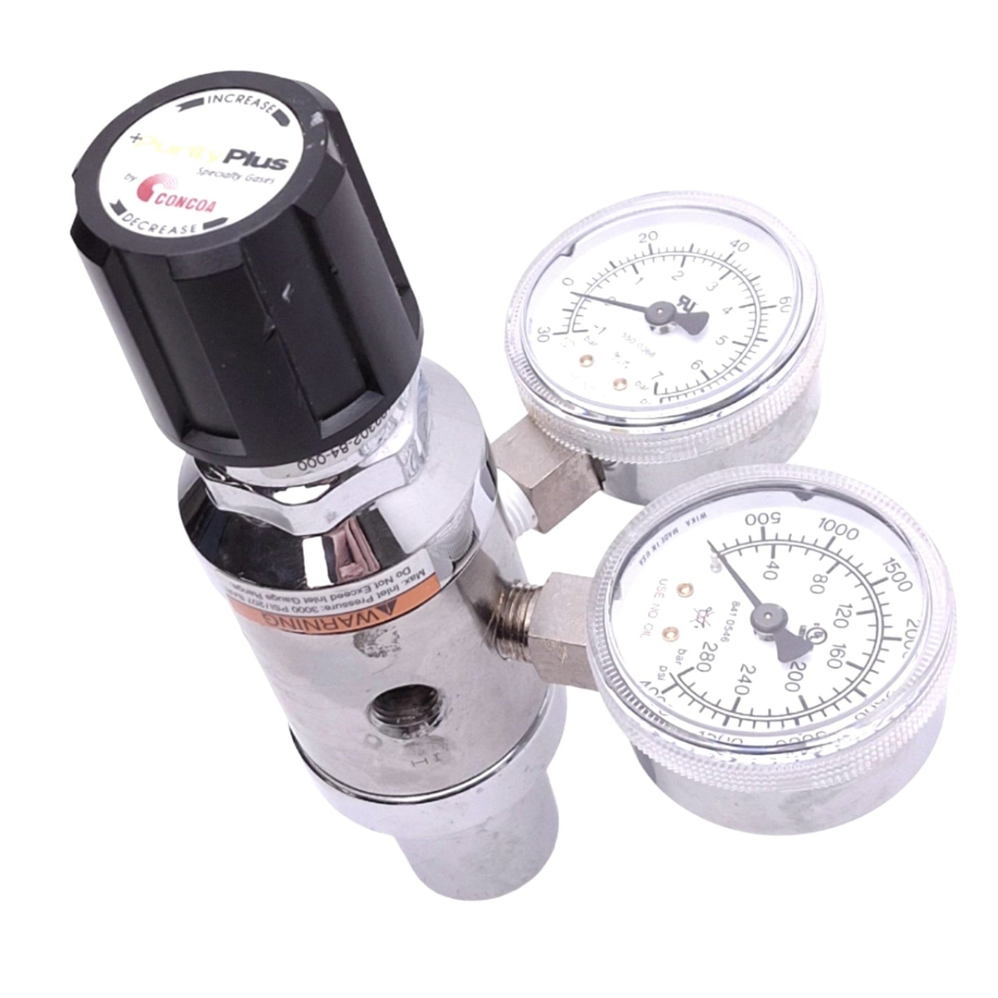 Used Concoa 3122302-84-000 Regulator, 0-50psi Set, 3000psi Max, 1/4" NPT, 10µm Filter