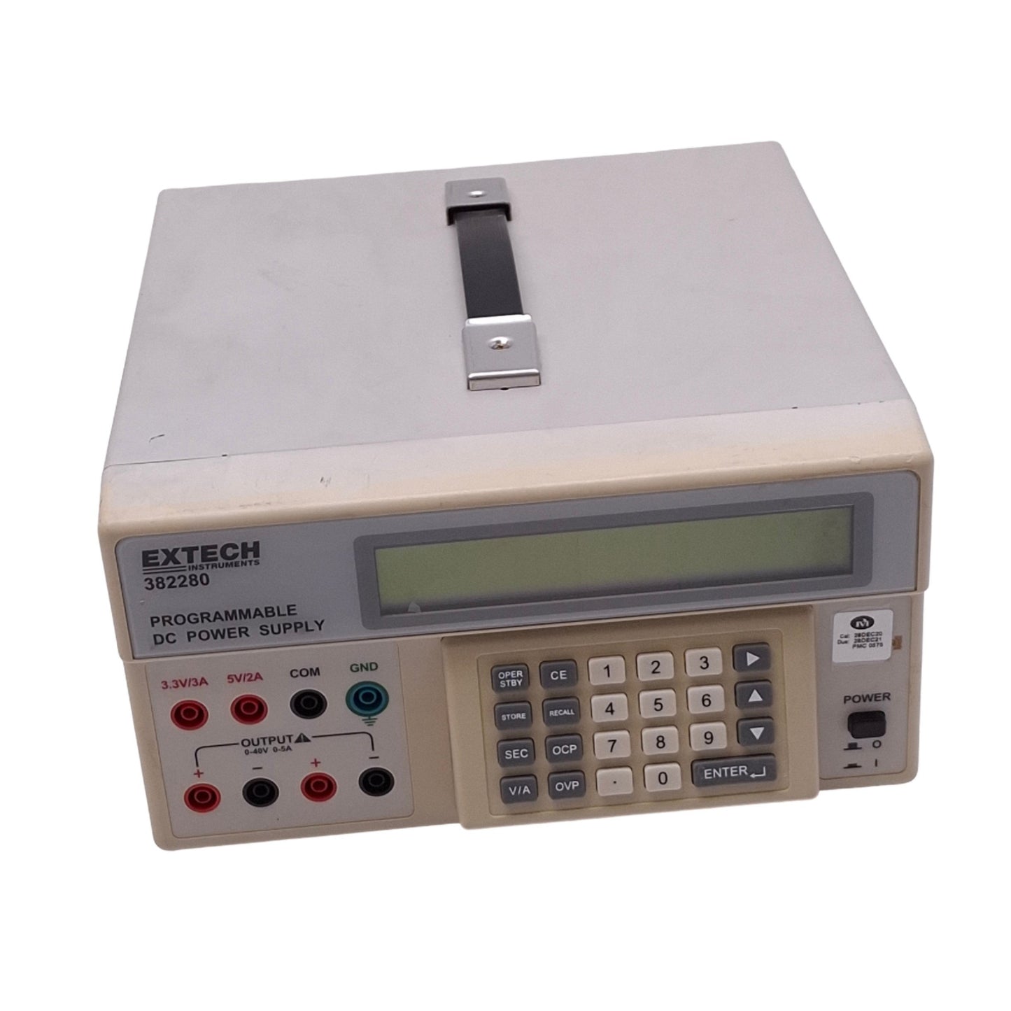 Used Extech 382280 Programmable DC Power Supply, 0-40V 0-5A Out, 200W Max, RS232