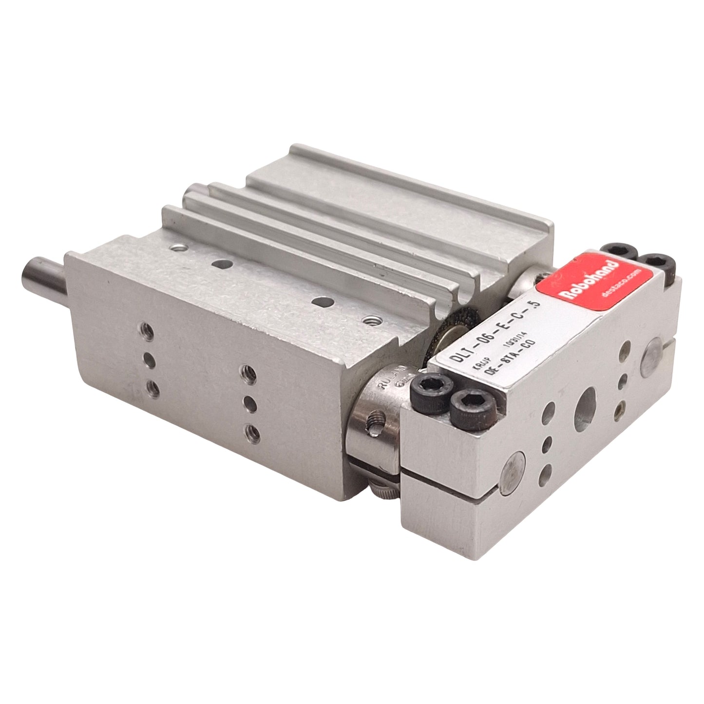 Used Destaco DLT-06-E-C-.5 Robohand Linear Slide, 0.5in Stroke, 100psi, 10-32 Ports