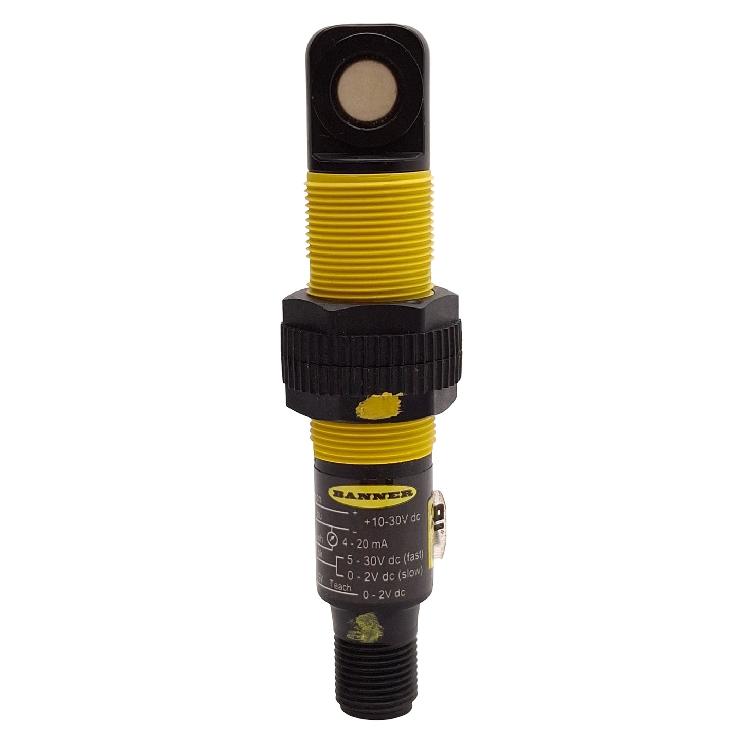 Used Banner S18UIARQ Ultrasonic Sensor, 30-300mm, 10-30VDC, 4-20mA Output, M12 5-Pin