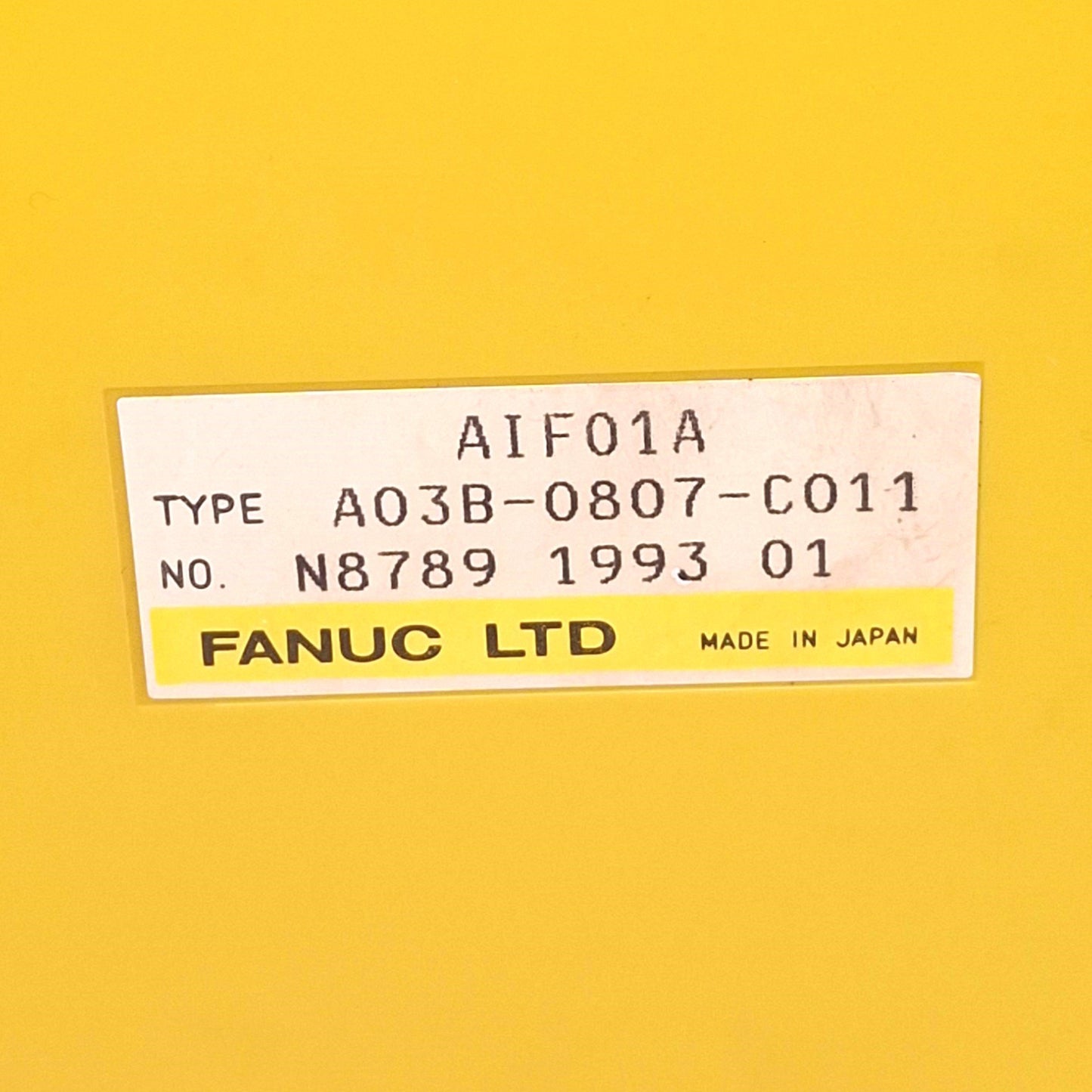 Used GE Fanuc AIF01A A03B-0807-C011 I/O Interface Module for 0i 16i 18i Controllers