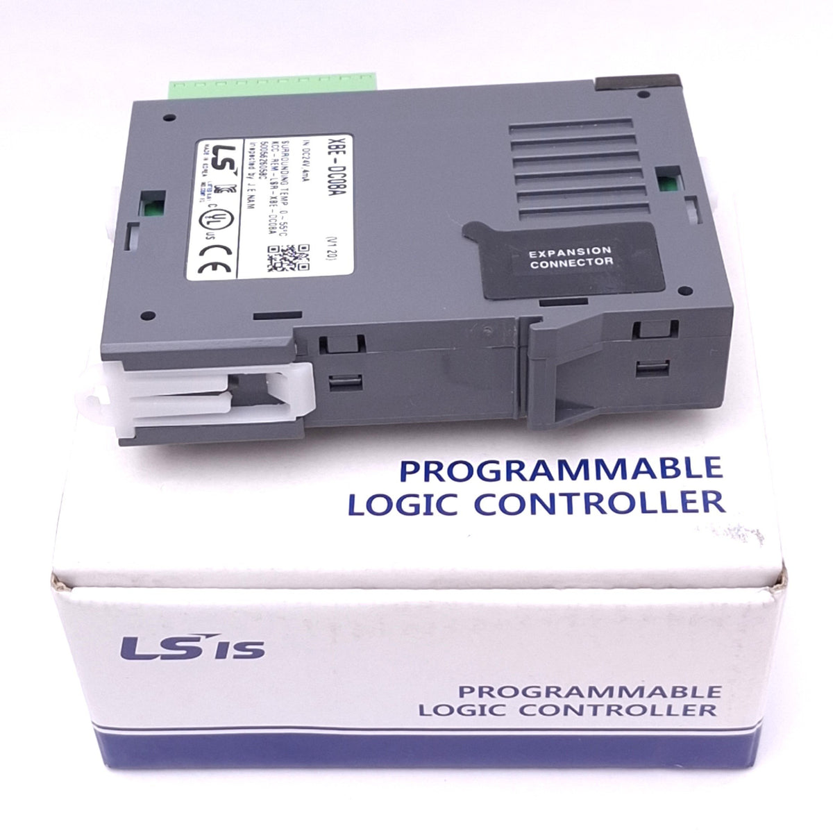 New LS Electric XBE-DC08A PLC Digital DC Input Module, 8-Point 24VDC 4mA, DIN Rail