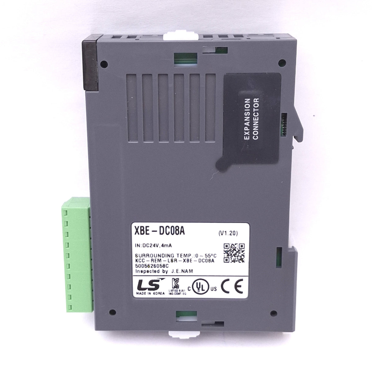New LS Electric XBE-DC08A PLC Digital DC Input Module, 8-Point 24VDC 4mA, DIN Rail