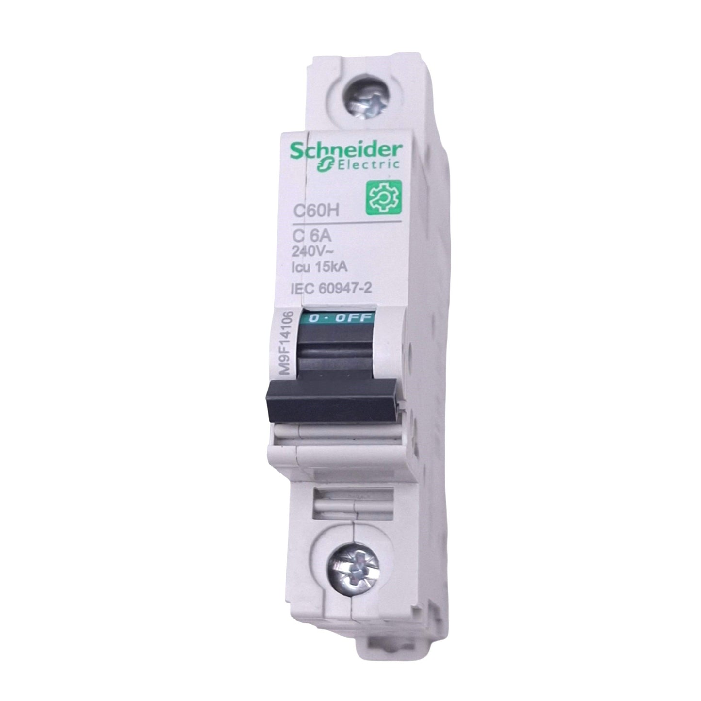 New – Open box Schneider Electric M9F14106 Circuit Breaker, 1-Pole 6A, 240VAC Max, DIN Rail