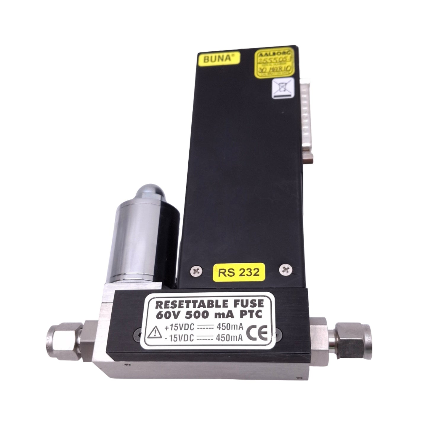 Used Aalborg DFCS-011157 DFC26 Mass Flow Controller, 0-5L/min 1000psi, RS232 15VDC