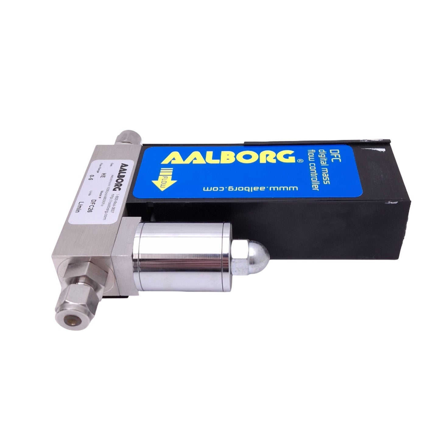 Used Aalborg DFCS-011157 DFC26 Mass Flow Controller, 0-5L/min 1000psi, RS232 15VDC