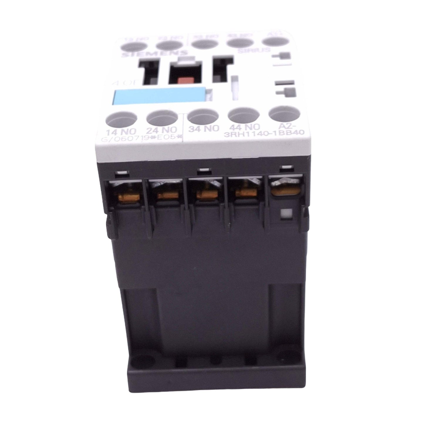 Used Siemens 3RH1140-1BB40 Contactor Relay, 4-Pole 4NO, 10A 600VAC Max, 24VDC Coil