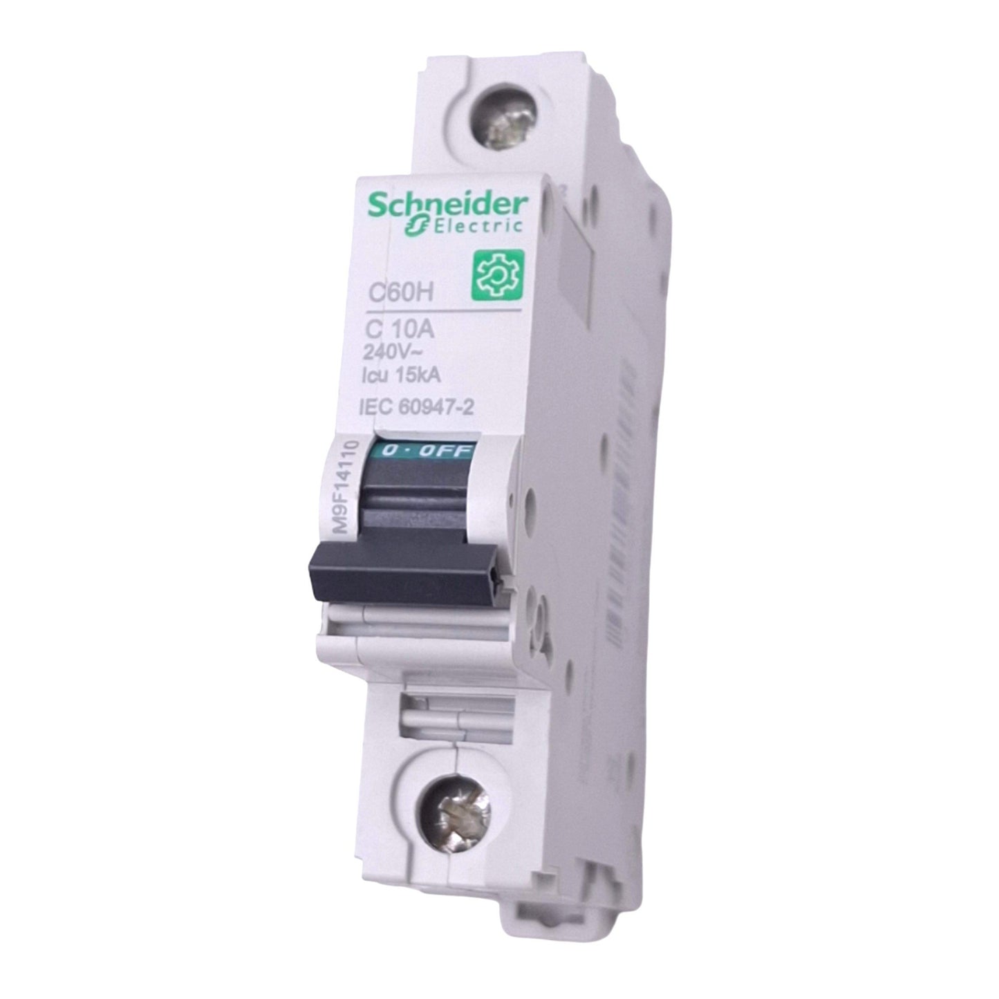 New – Open box Schneider Electric M9F14110 Circuit Breaker, 1-Pole 10A, 240VAC Max, DIN Rail
