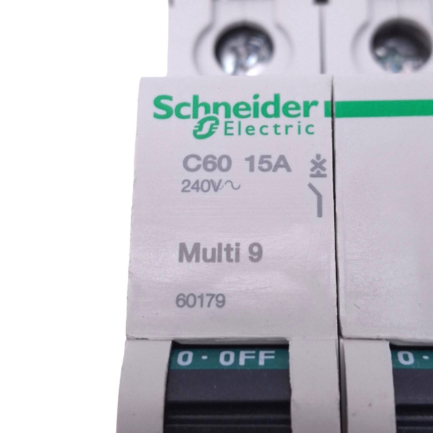 New Schneider Electric 60179 Multi9 Circuit Breaker, 3-Pole 15A, 240VAC, DIN Rail